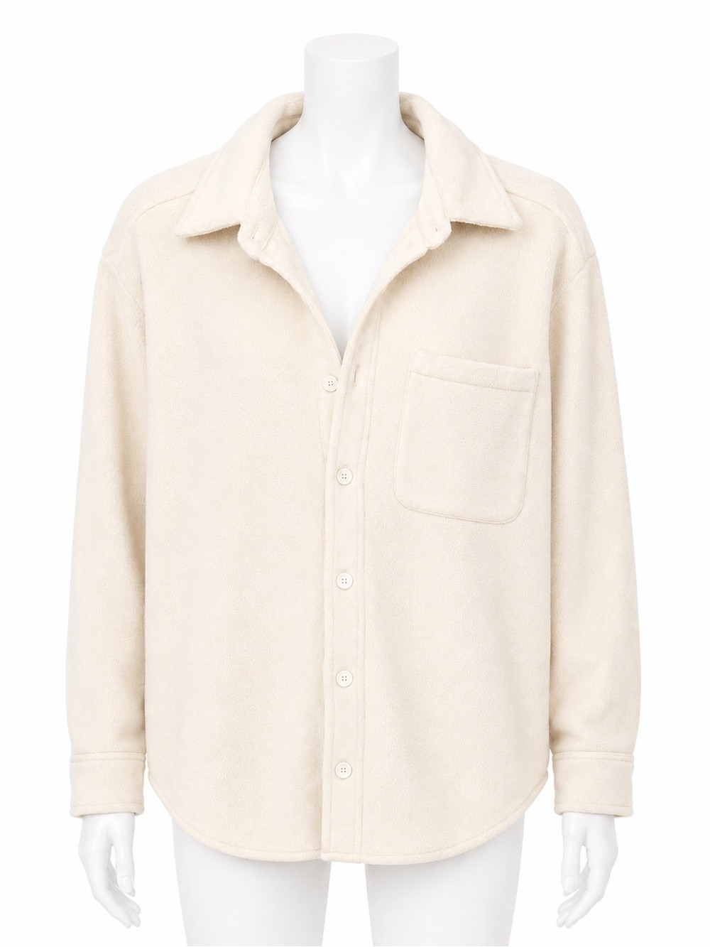 Aritzia TNA Polar Shirt Jacket Cream Size 2